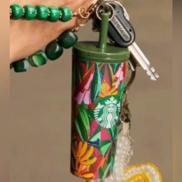 Starbucks x Farm Rio Floral cup Keychain - Picture 3 of 4